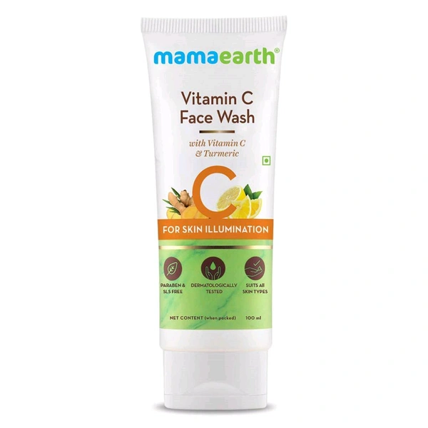 Mama Earth Face Wash - 100ml, Vitamin C