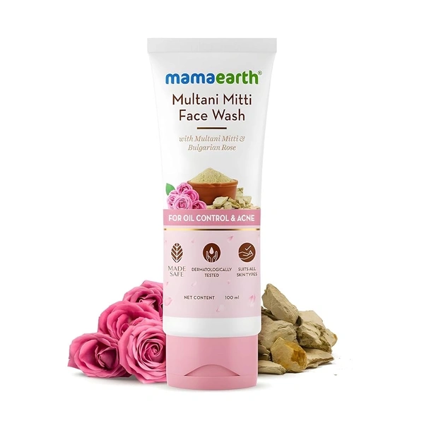 Mama Earth Face Wash - 100ml, Multani Mitti