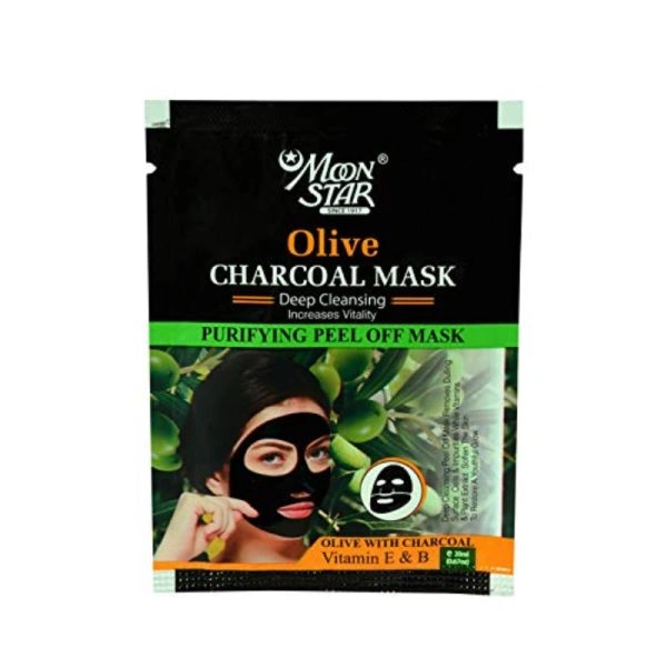 Moon Star Mask Pouch - 20ml×6N, Charcoal