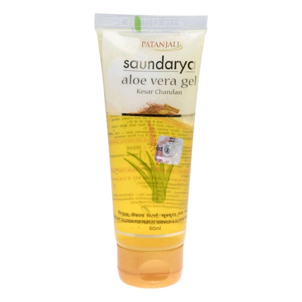 Patanjali Aloevera Gel - 60ml, Kesar & Chandan