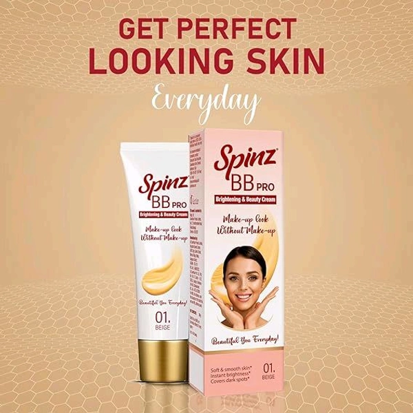 Spinz BB Cream 01 Beige - 29Gm