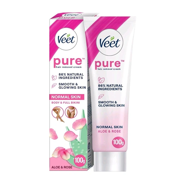 Veet Hair Removal Cream - 50Gm, Rose & Aloevera