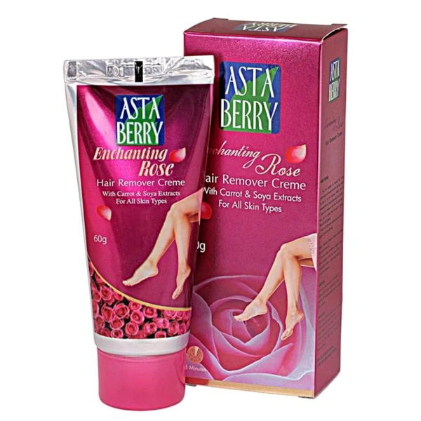 Asta Berry Hair Removal Cream Rose - 60Gm, Rose