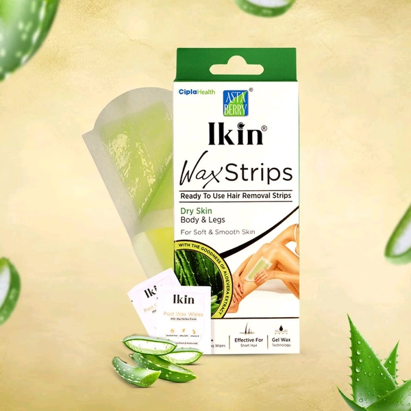Asta Berry Wax Strip Aloevera  - 8 Strips