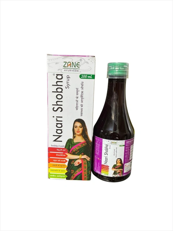 ZANE AYURVEDA Zane Ayurveda Naari Shobha Syrup: A Comprehensive Ayurvedic Tonic for Women's Wellness - 200ML