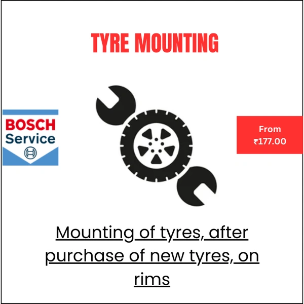 BOSCH AUTHORISED MULTI BRNAD CAR SERVICE Tyre mounting -