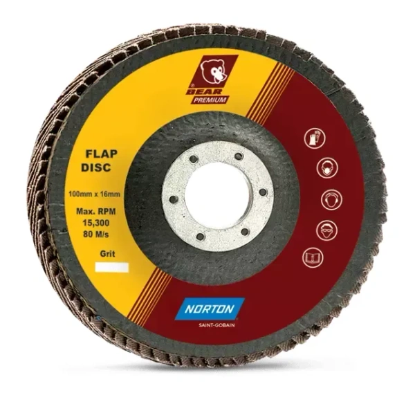 Norton-Saint Gobain FP53R267 Bearing Premium Flap Disc #80 (N) -