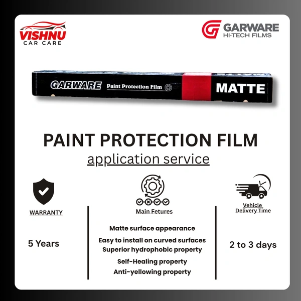 Garware Matte PPF in Visakhapatnam (5 Years Anti-Yellowing Warranty)