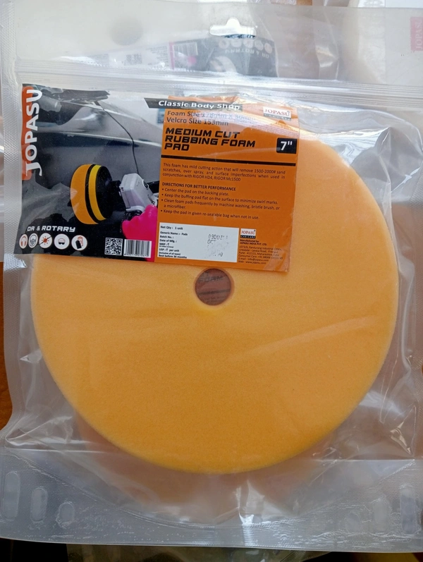Jopasu '6' Foam pad medium cut rubbing yellow  ( KC )