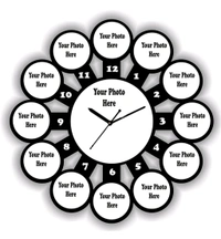 Round MDF CLOCK - There is no Glass, Required 13 Phots, 12*12