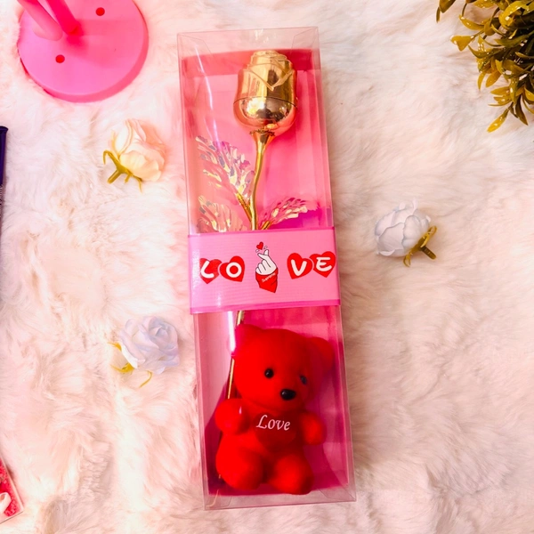 Ring Rose With Mini Teddy (with Out Ring)