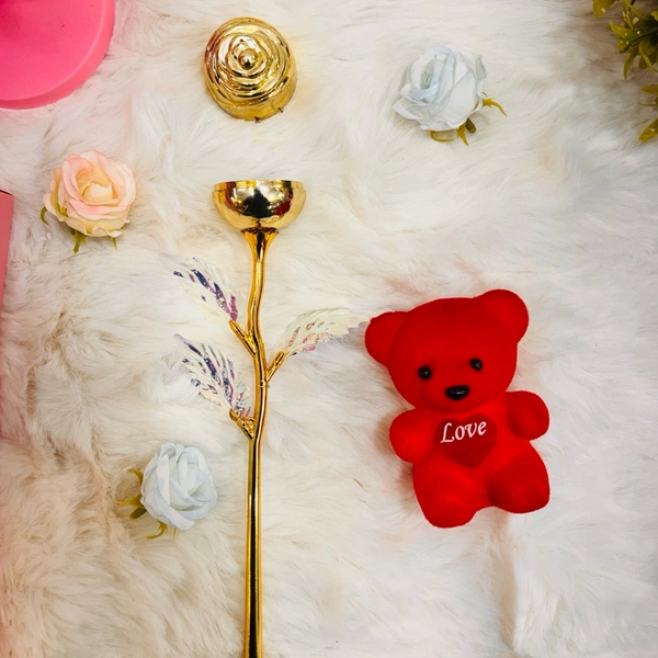 Ring Rose With Mini Teddy (with Out Ring)