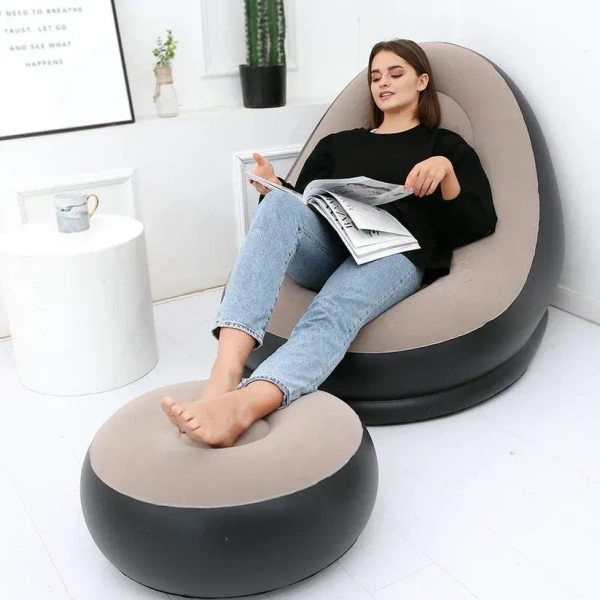 Portable Indoor/Outdoor Air Sofa, Couch & Pump