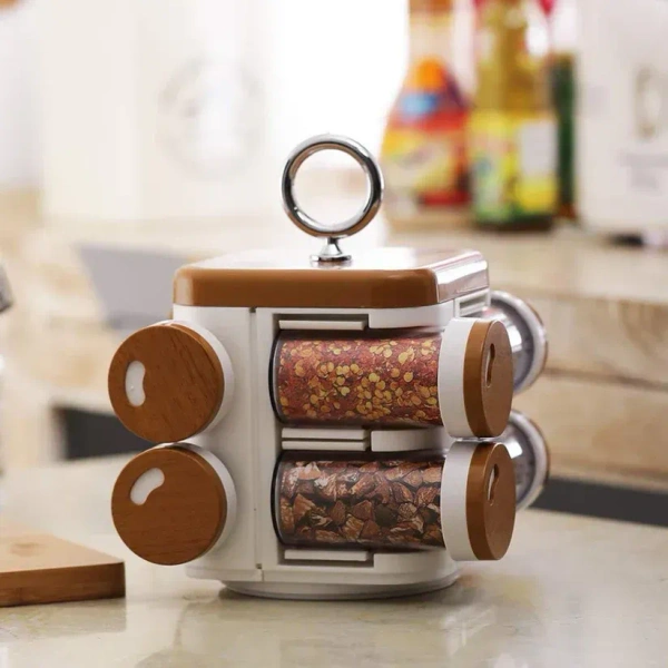 Ganesh Storewell Plastic Spice Rack - Set Of 8