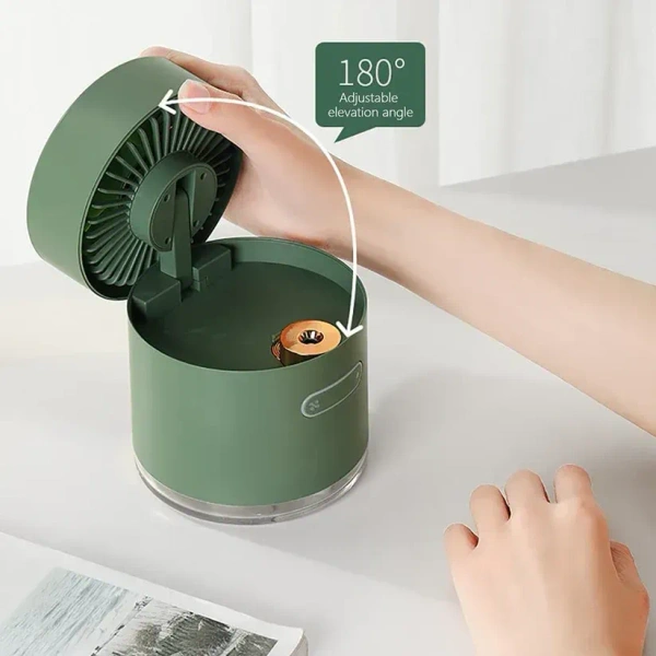 Mini Desktop Cooling Fan With Humidifier Spray