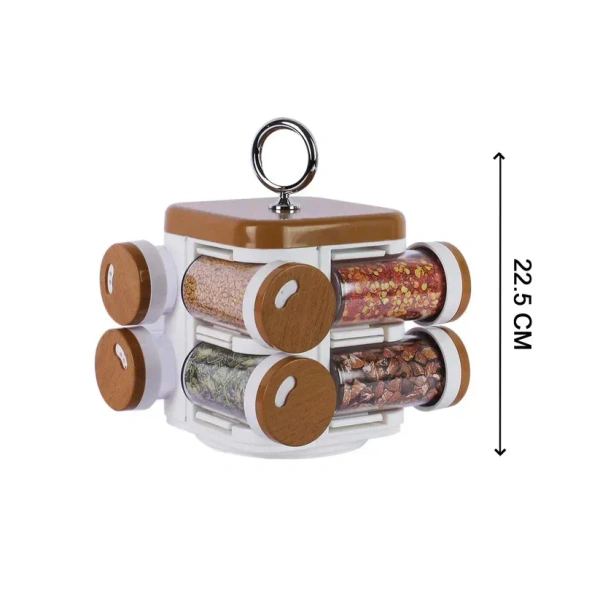 Ganesh Storewell Plastic Spice Rack - Set Of 8
