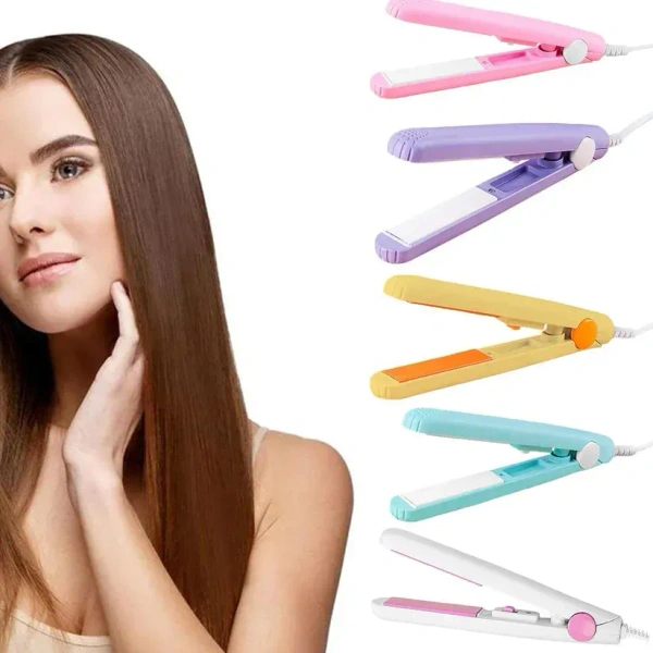 Beauty And Personal Care Professional Ceramic Plate Mini Hair Styler Straightener And Curler