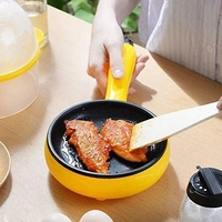 Multi Functional Electric 2 In 1 Egg Frying Pan With Egg Boiler Machine Measuring Cup With Handle