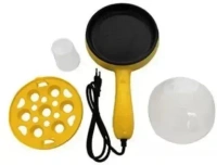 Multi Functional Electric 2 In 1 Egg Frying Pan With Egg Boiler Machine Measuring Cup With Handle