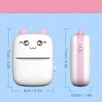 Pocket Mini Bluetooth Thermal Printer – Wireless Smart Printer For Photos (Includes 1 Roll Paper)