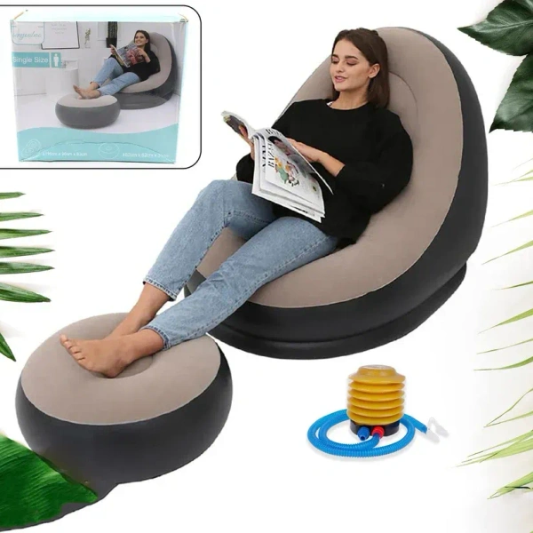 Portable Indoor/Outdoor Air Sofa, Couch & Pump