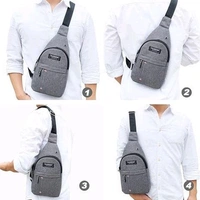 Waterproof Waist Bag, Shoulder Bags USB Charging Earphone Hook Sling Travel Bag (1 Pc / Mix Color)