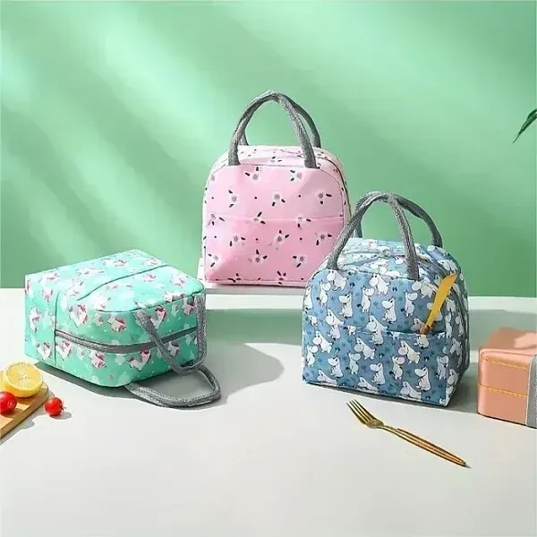 Random Print Lunch Bag With Pocket