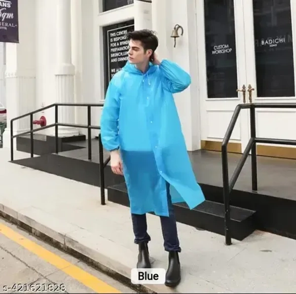 Pack of 2 Unisex Waterproof Raincoat with Hood Cap For Outdoor Travel Portable Suit