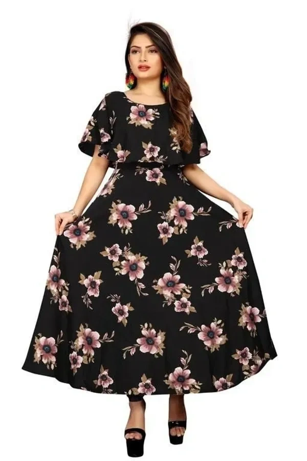 Women's Printed Crepe Dress 2 - S