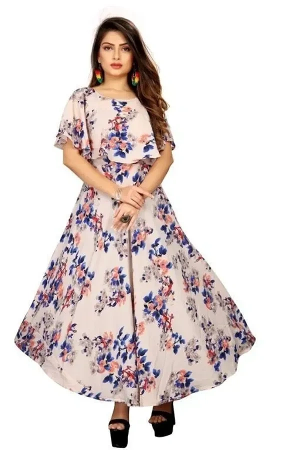 Women's Printed Crepe Dress 6 - S