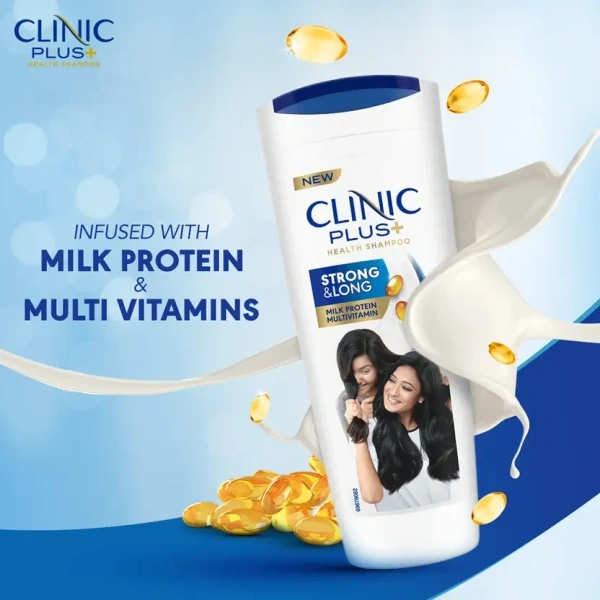 Clinic Plus Strong & Long, Healthy Hair Shampoo with Milk protein & Multivitamins  (1 L) - 1Ltr, Clinic Plus