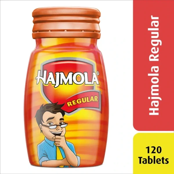 Hajmola Digestive - 120 Tablets (Regular Flavour) - Hajmola