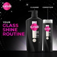 SUNSILK Radiant Black Shine Shampoo  (650 ml) - 650ml, Sunsilk