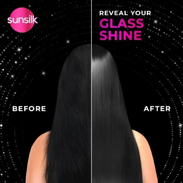 SUNSILK Radiant Black Shine Shampoo  (650 ml) - 650ml, Sunsilk
