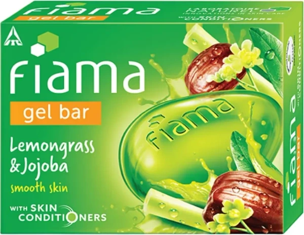 FIAMA Gel Bar Lemongrass And Jojoba Smooth Skin (125gm) - 125g, Fiama