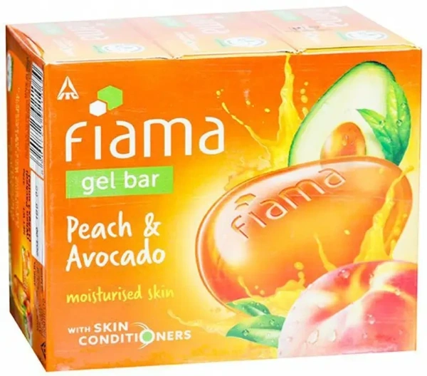 FIAMA Peach & Avocado Moisturised Skin Gel Bar 125g - 125g, Fiama