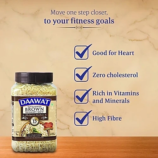 Daawat Brown Basmati Rice 1Kg - 1Kg, Daawat