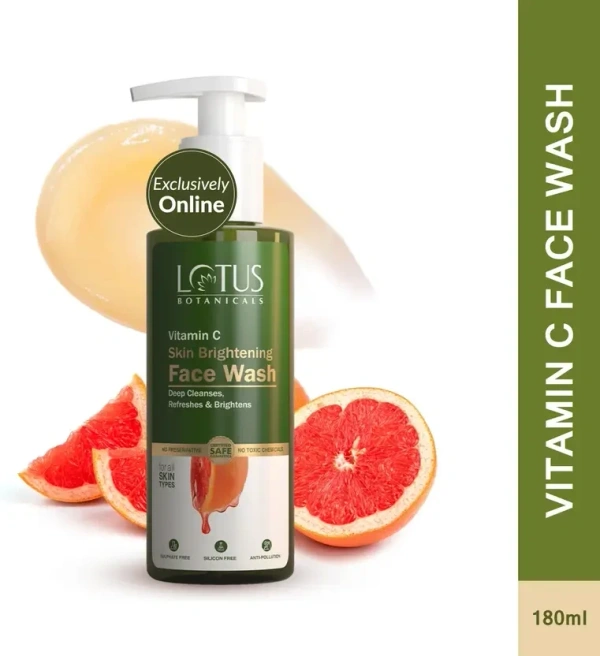 Lotus Vitamin C Skin Brightening Face Wash 180ml - 180ml, Lotus