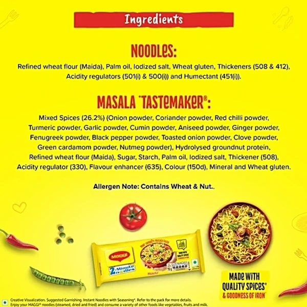Maggi 2-Minute Instant Masala Noodles, 280 g  - 280g, Maggi