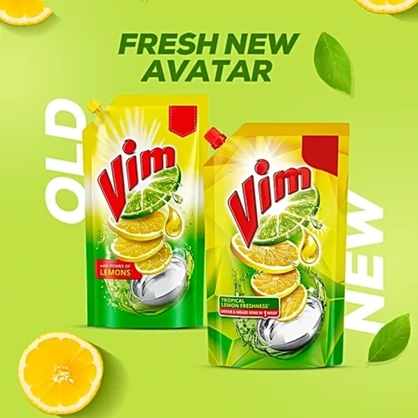 Vim Lemon Dishwash Liquid Gel 130ml - 130ml, Vim