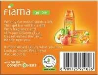 FIAMA Peach & Avocado Moisturised Skin Gel Bar 125g - 125g, Fiama