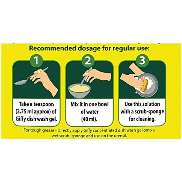 Giffy Dish Wash Gel - 900 ml - 900ml, Giffy
