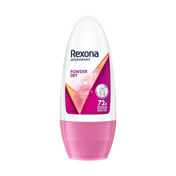 Rexona Powder Dry Underarm Roll On Deodorant For Women 50ml - 50ml, Rexona