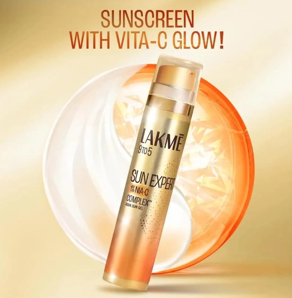Lakme Sun Expert 1% Nia C Water-Light Sunscreen Gel Spf 50 - 56g - 56g, LAKME