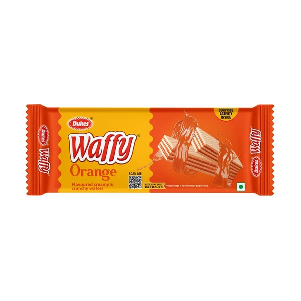 Dukes Waffy - Orange flavoured creamy & crunchy Wafers 60g - 60g, Dukes