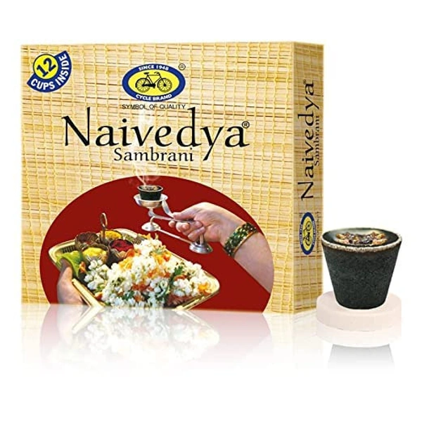 Cycle Pure Naivedya Sambrani Dhoop Cups for Pooja - 1Pack (12 Nos) - 1Pack (12 Nos), Cycle Brand