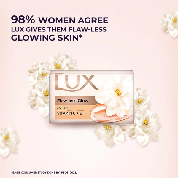Lux Flaw-less Glow Bathing Soap (150gx8) - 150 x 8, Lux