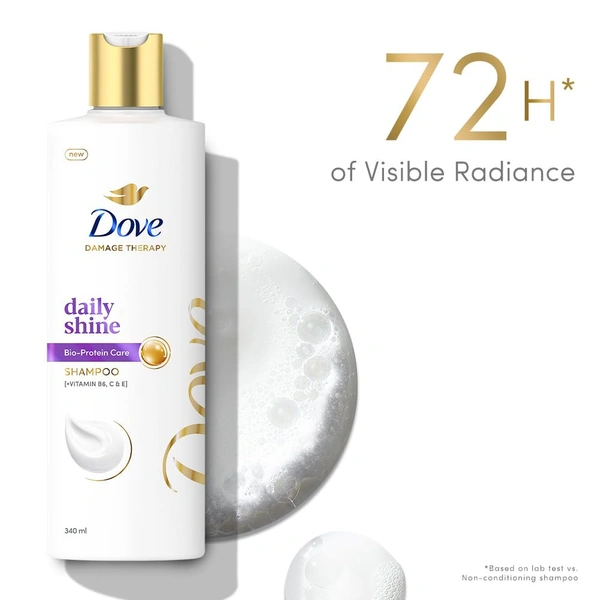 DOVE Daily Shine Shampoo  (340 ml) - 340ml, Dove