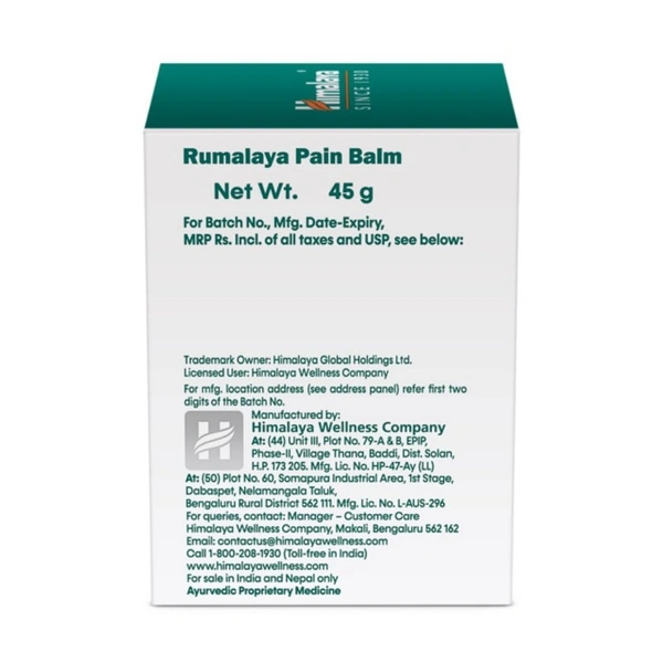 Himalaya Rumalaya Pain Balm 45 g - 45g, Himalaya