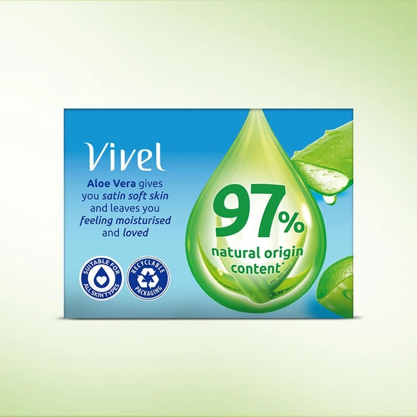 Vivel Aloe Vera Grade 1 Bathing Soap 150gx4 - 150x4, Vivel